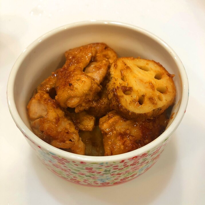 鶏肉とれんこんの味噌炒め〜ピーナッツバター風味〜
